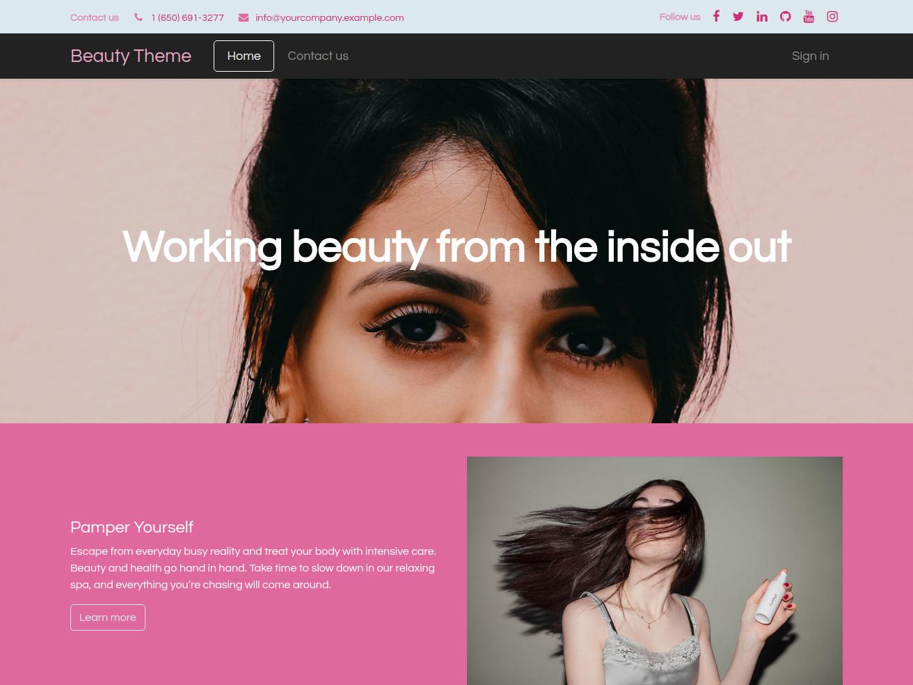 Beauty website